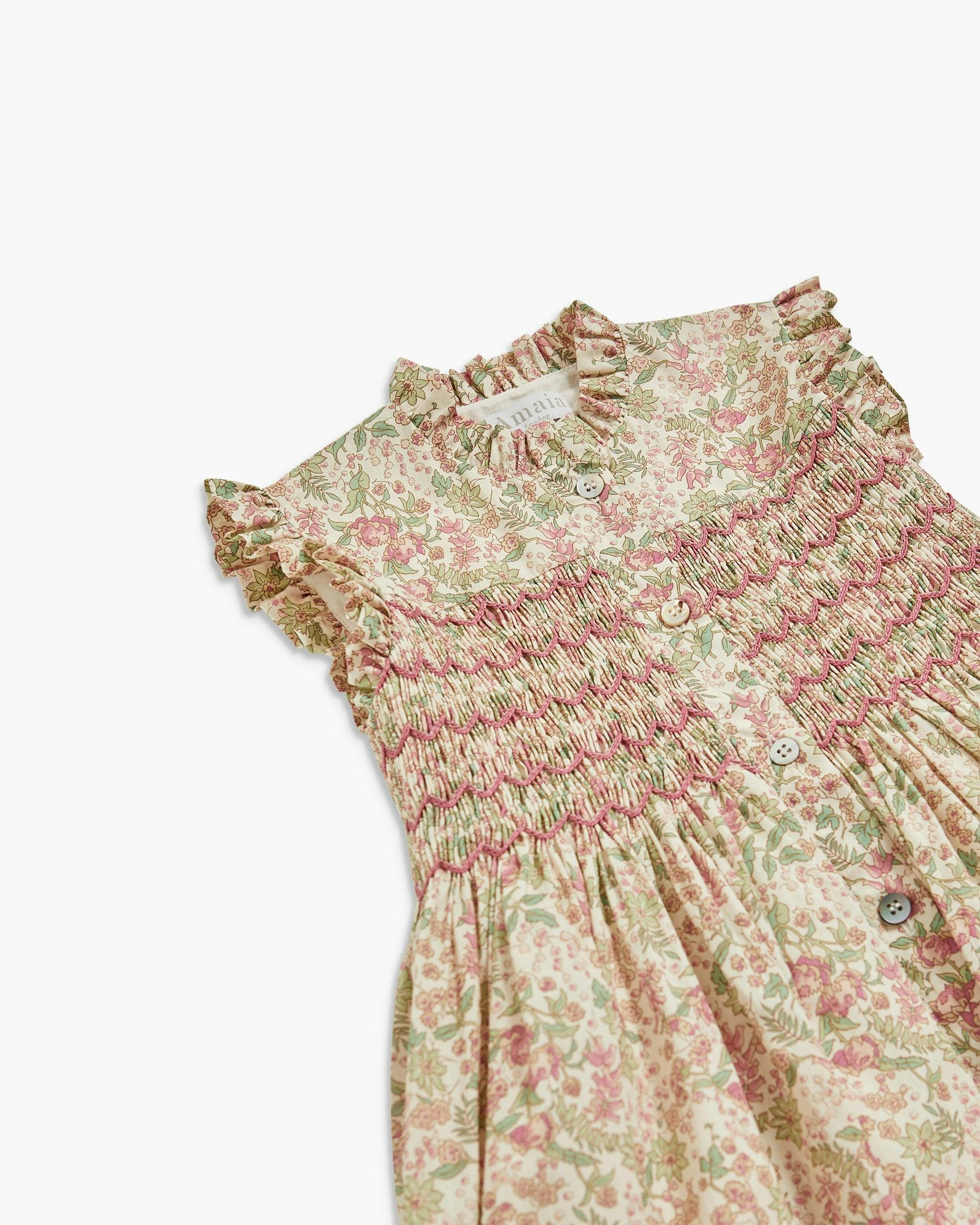 Hydrangea Dress Purple Green Liberty