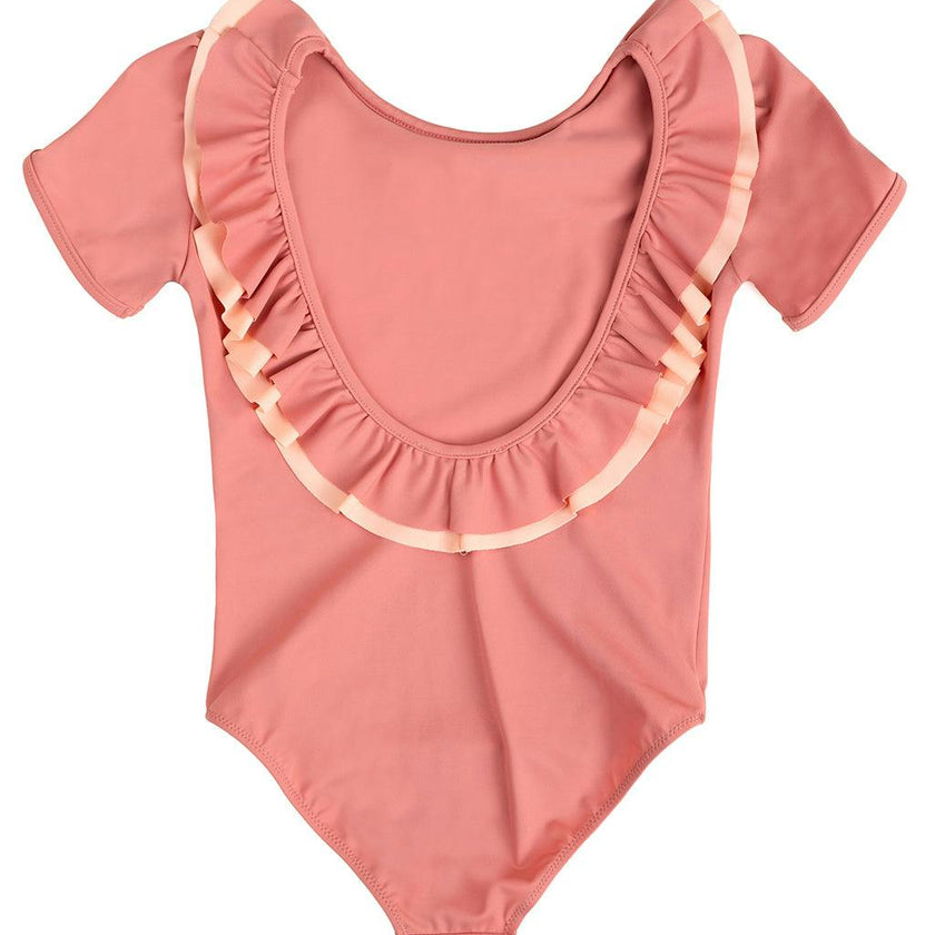 Carlotta Surf Suit in Coral Pink & Peach Pink