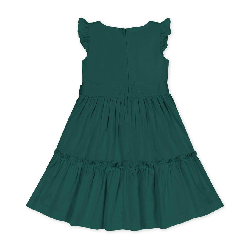 Organic Tiered Sateen Party Dress