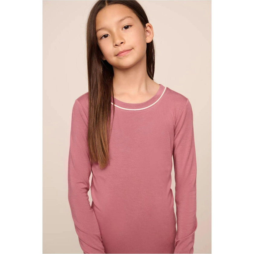 Kids TENCEL™ Modal Unisex Long PJ Set, Pink