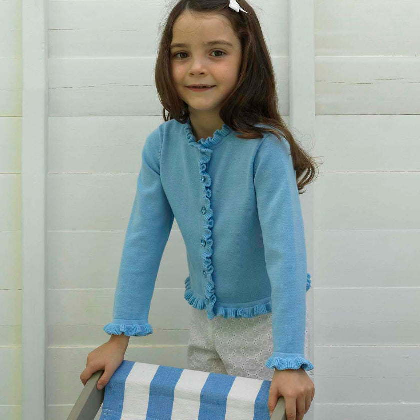 Blue Frill Cardigan