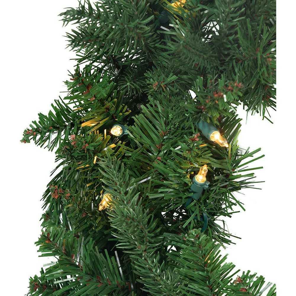 30-Inch Pre-Lit Clear Jackson Pine Wreath