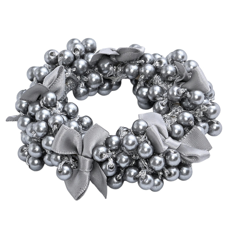 Beaded Bow Scrunchie Set