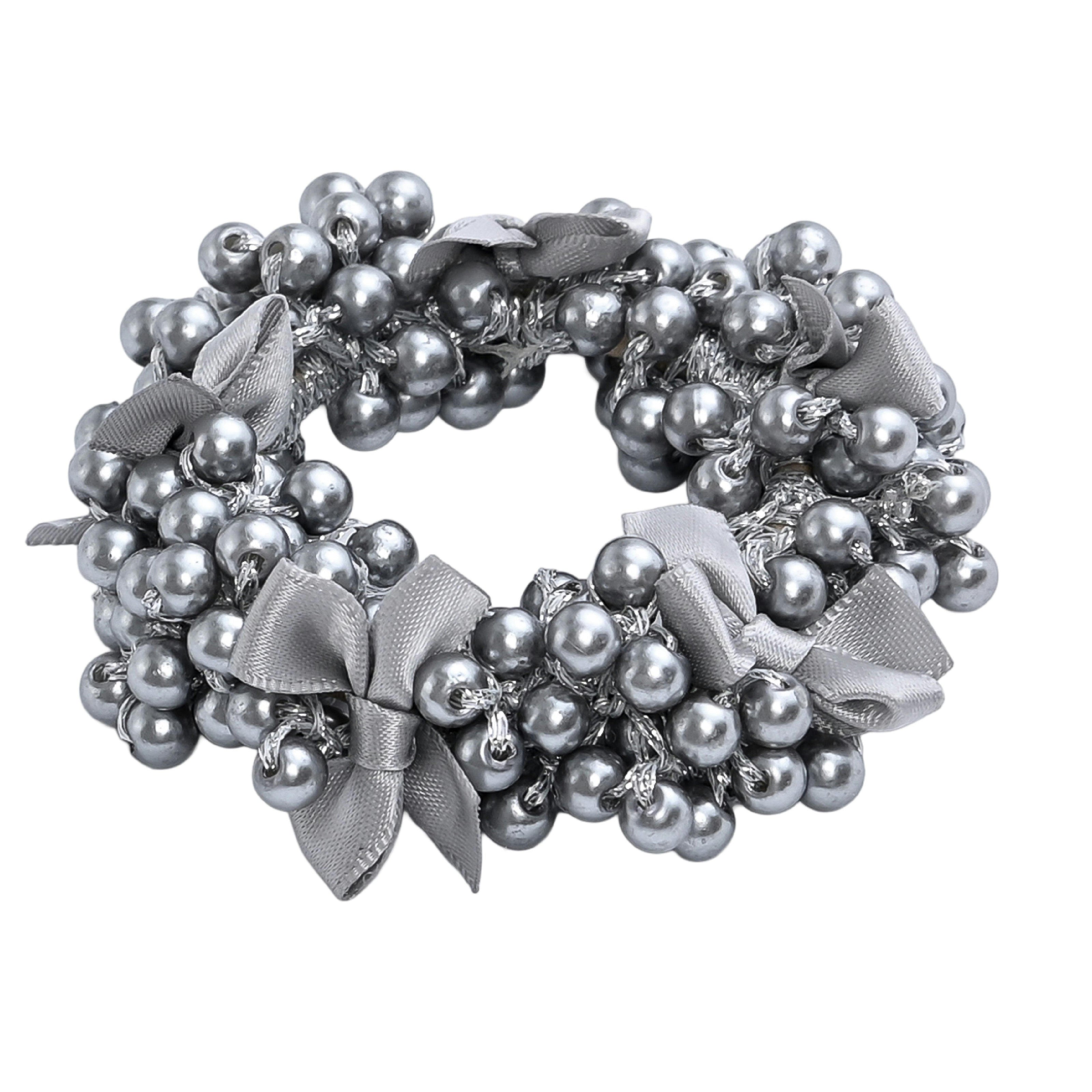 Beaded Bow Scrunchie Set