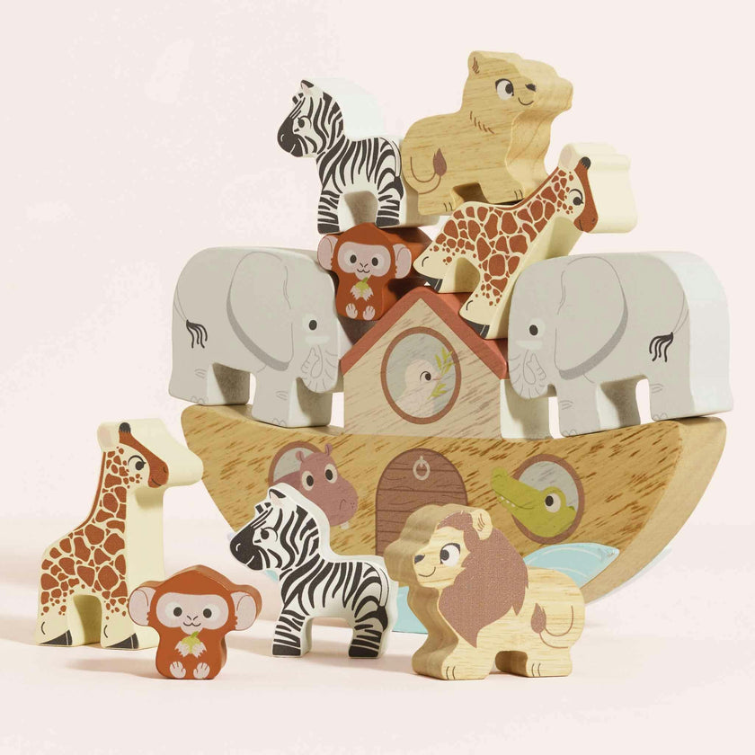 Wooden Balancing Ark Animal Stacker