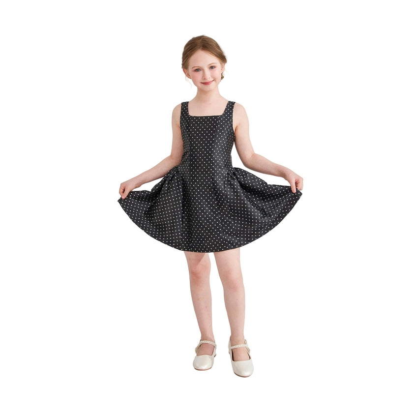 Black Vivienne Polka Dot Dress