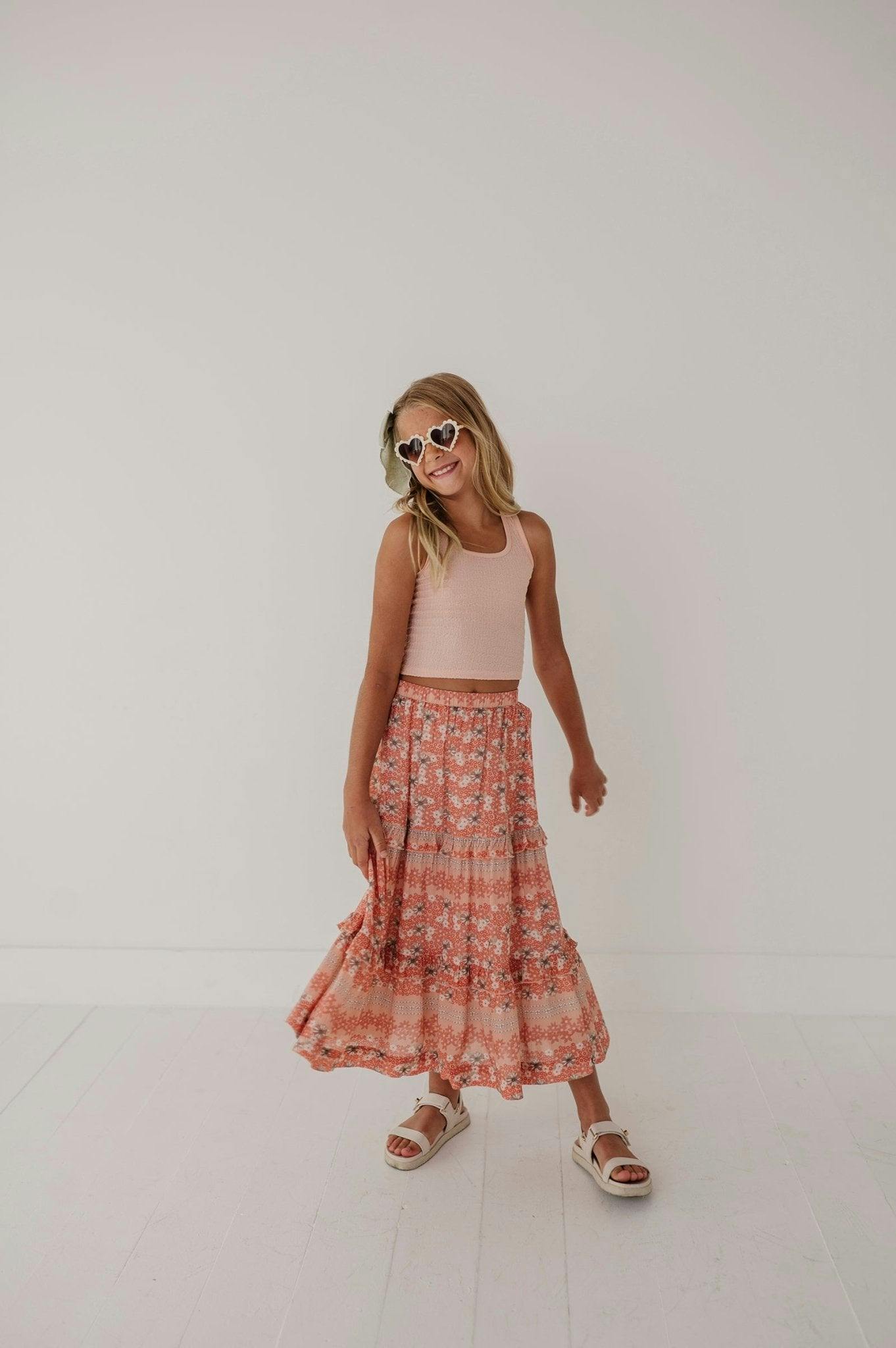 Tiered Maxi Skirt Ava Floral