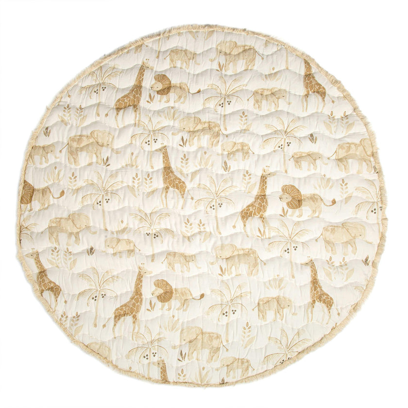 Kendi Safari Animal Cotton Quilted Baby Play Mat