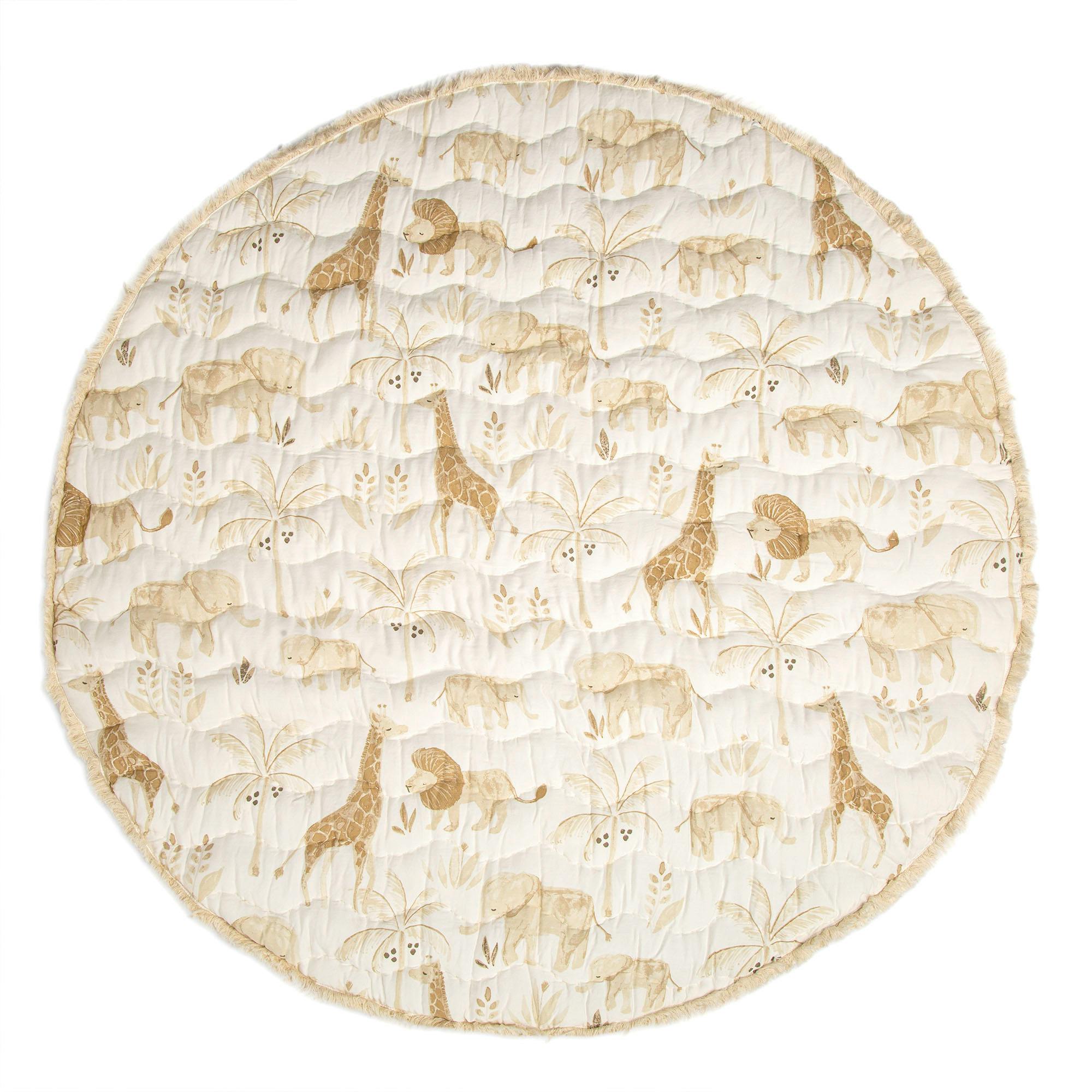 Kendi Safari Animal Cotton Quilted Baby Play Mat