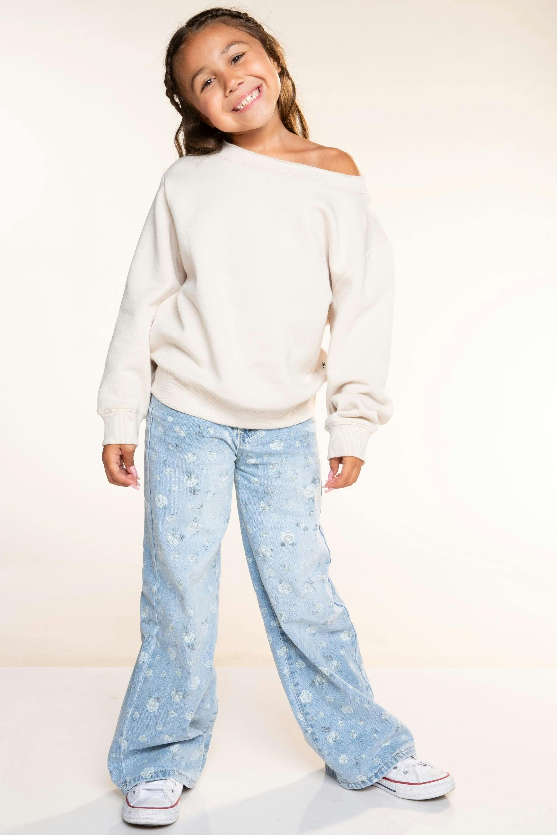 Butter French Terry Off The Shoulder Sweatshirt