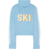 Women's Retro Ski Knit Cropped Turtleneck Sweater