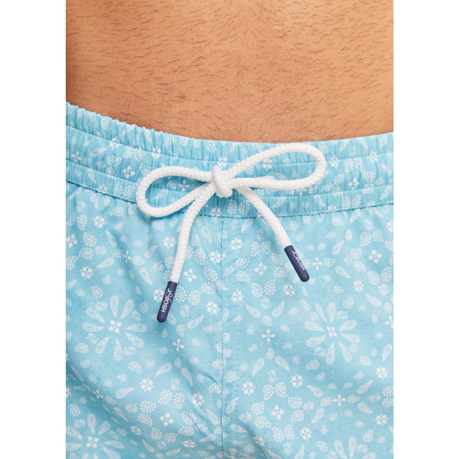 Sky Blue Bandana Men's Swim Shorts