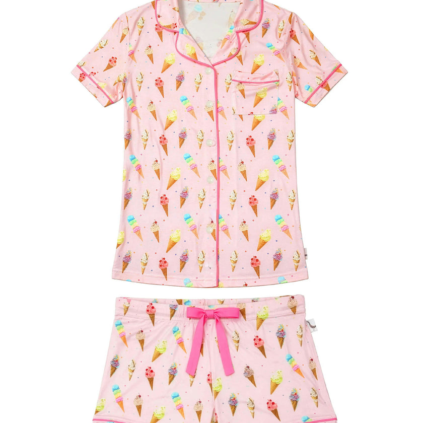 Ice Cream Jersey Short Sleeve PJ Set