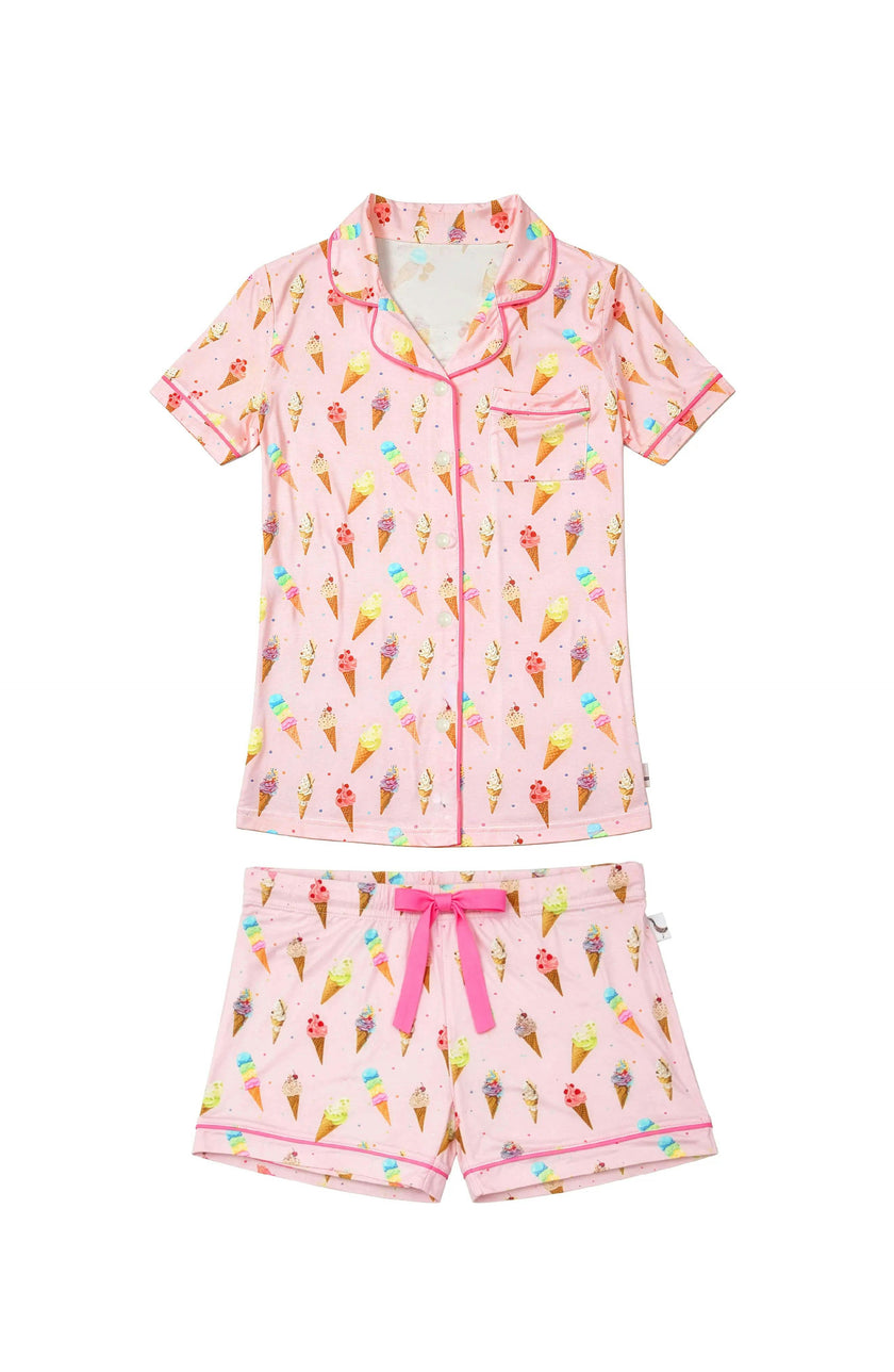 Ice Cream Jersey Short Sleeve PJ Set