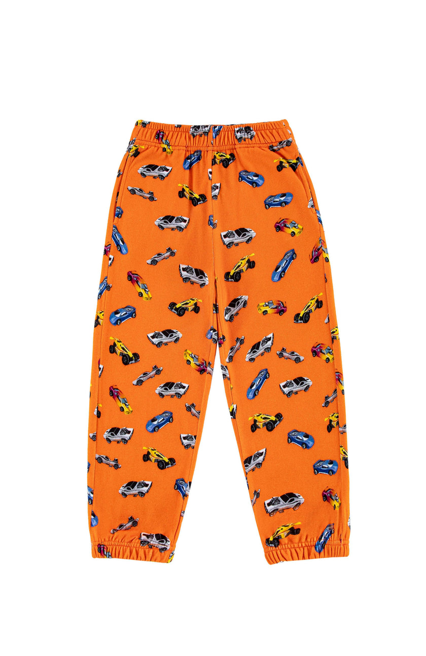 Soft Fleece Jogger, Orange Hot Rod