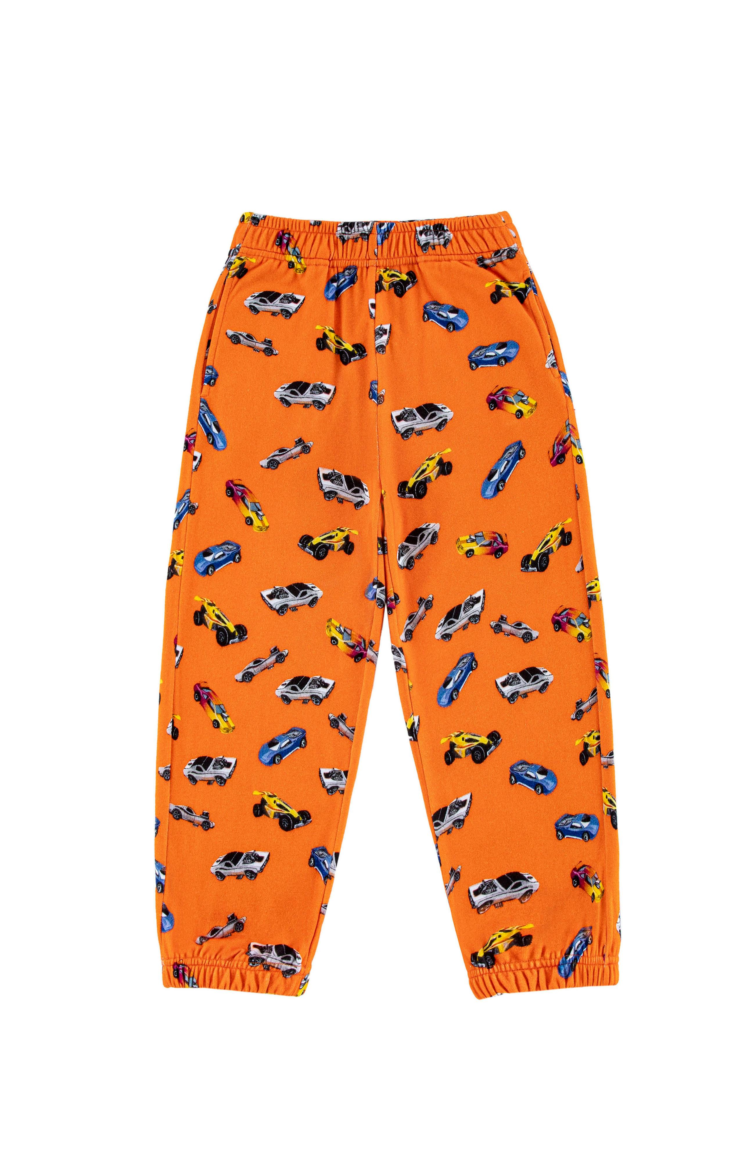 Soft Fleece Jogger, Orange Hot Rod