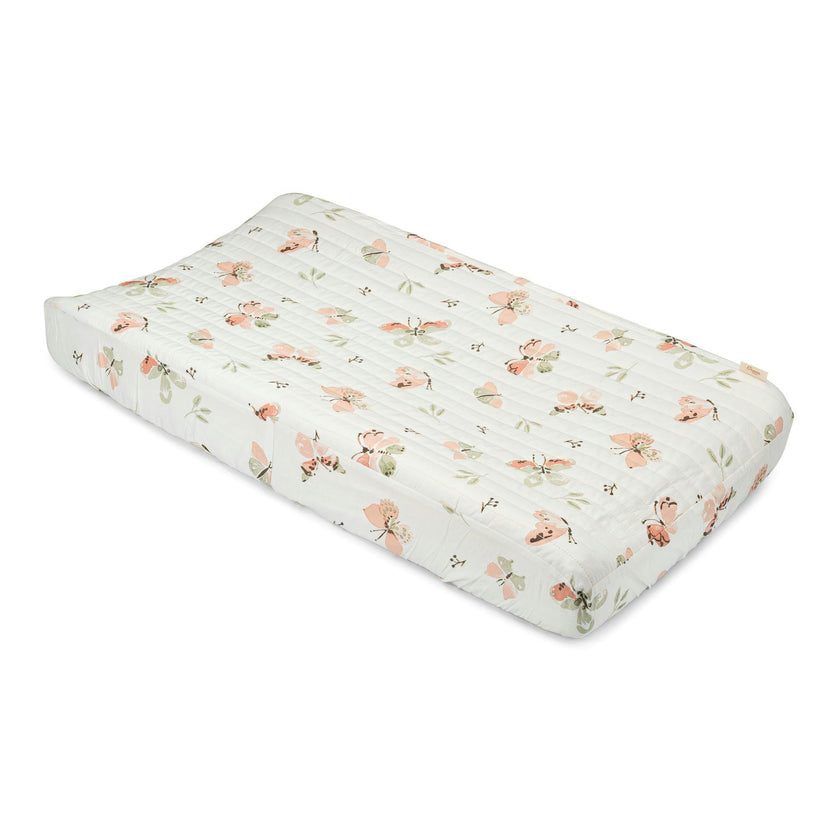 Parker Butterfly Cotton Quilted Change Pad Cover