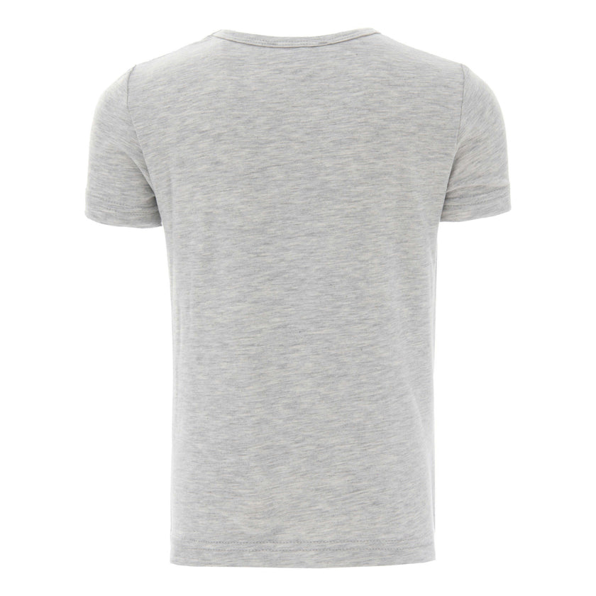 Gray Melange Solid Cotton T-Shirt