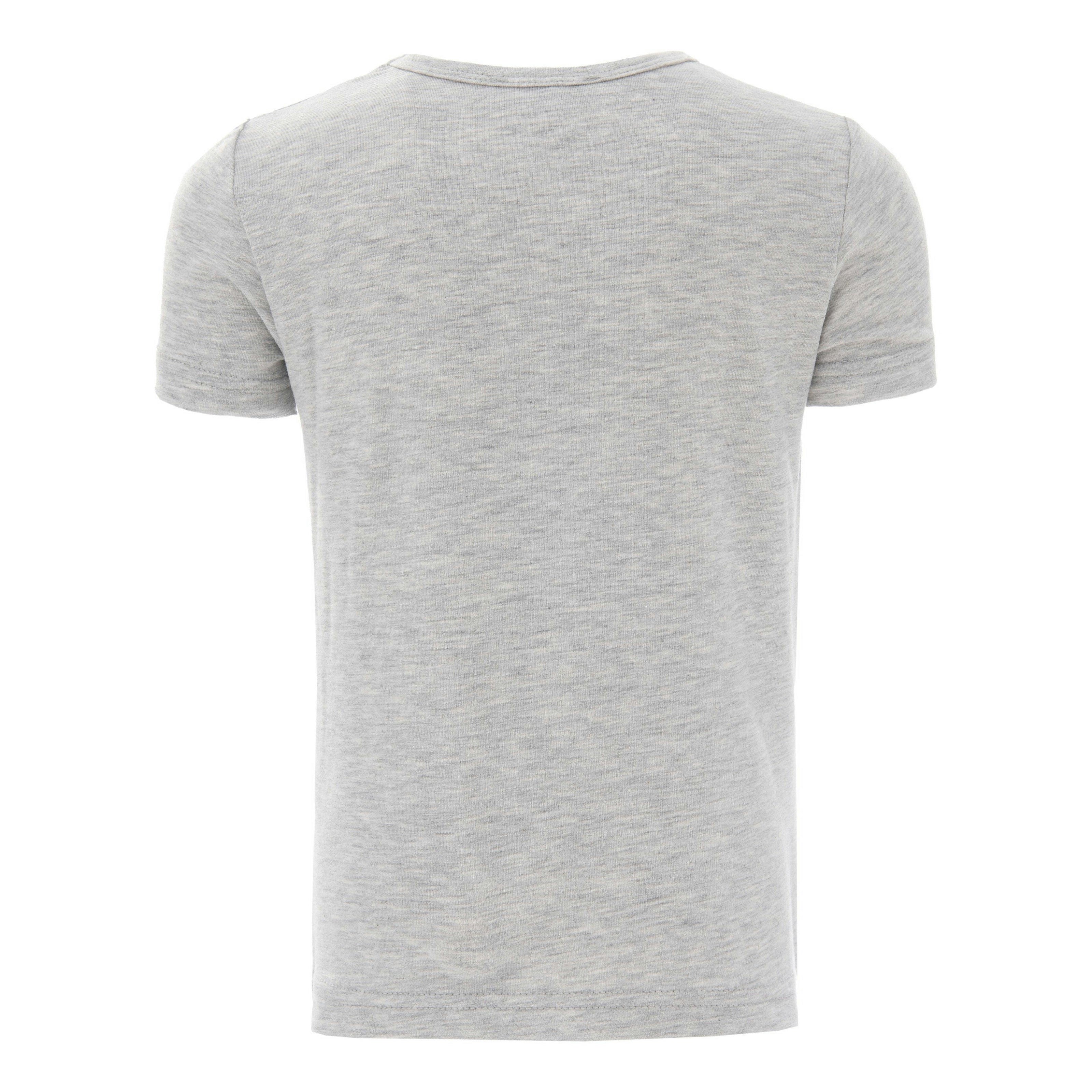 Gray Melange Solid Cotton T-Shirt