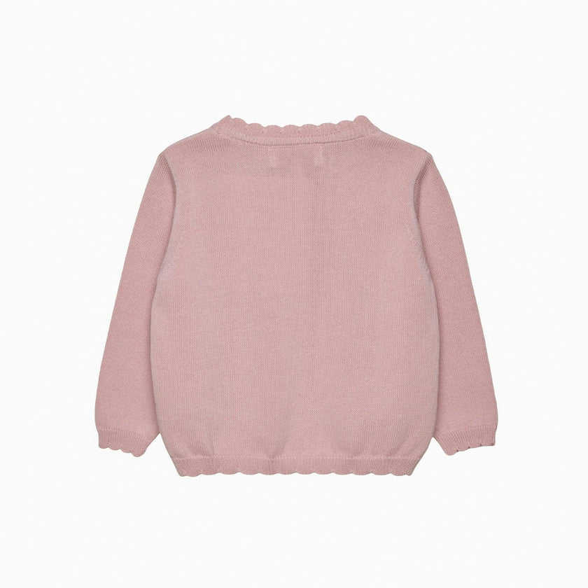 Baby Duck & Bunny Cardigan in Pink