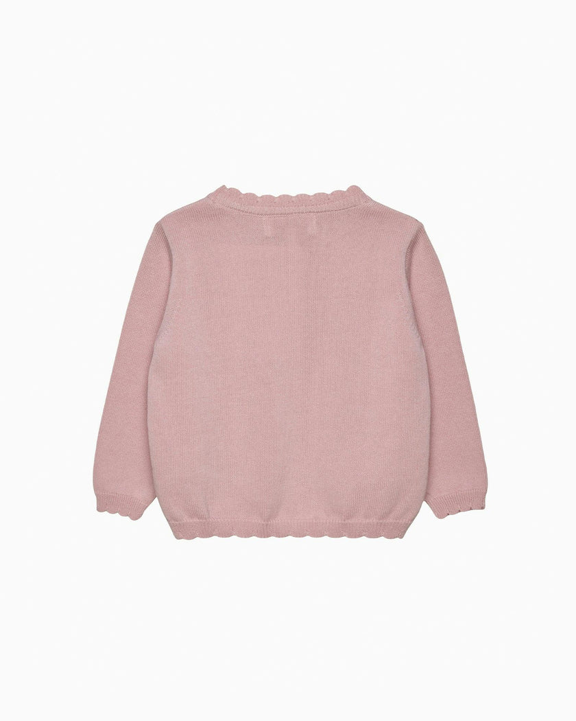 Baby Duck & Bunny Cardigan in Pink