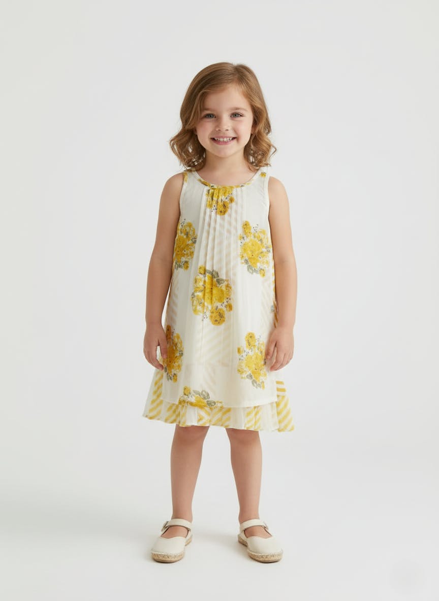 Lana Layered Dress Yellow