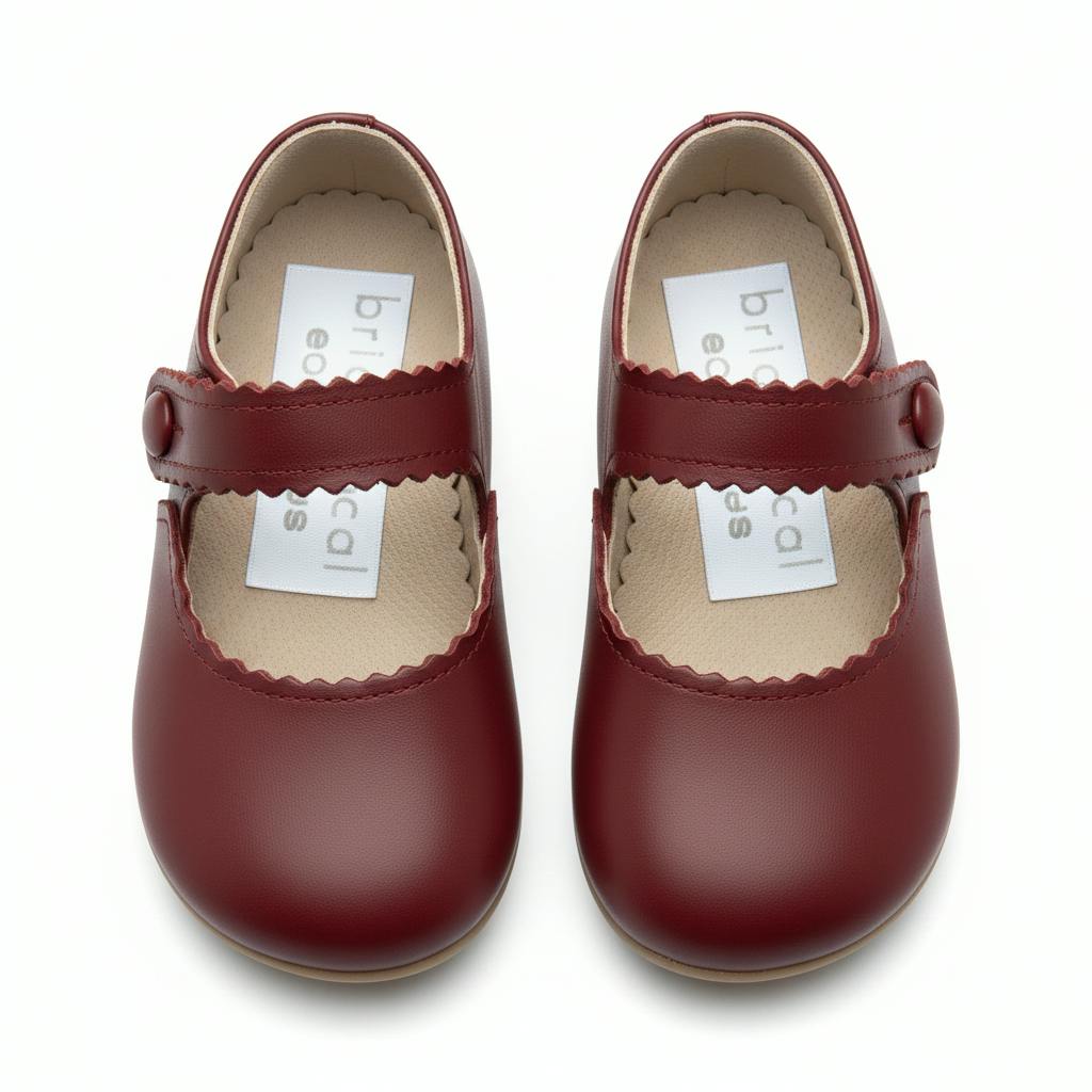 Emma Pre-Walker Baby Shoes - Burgundy