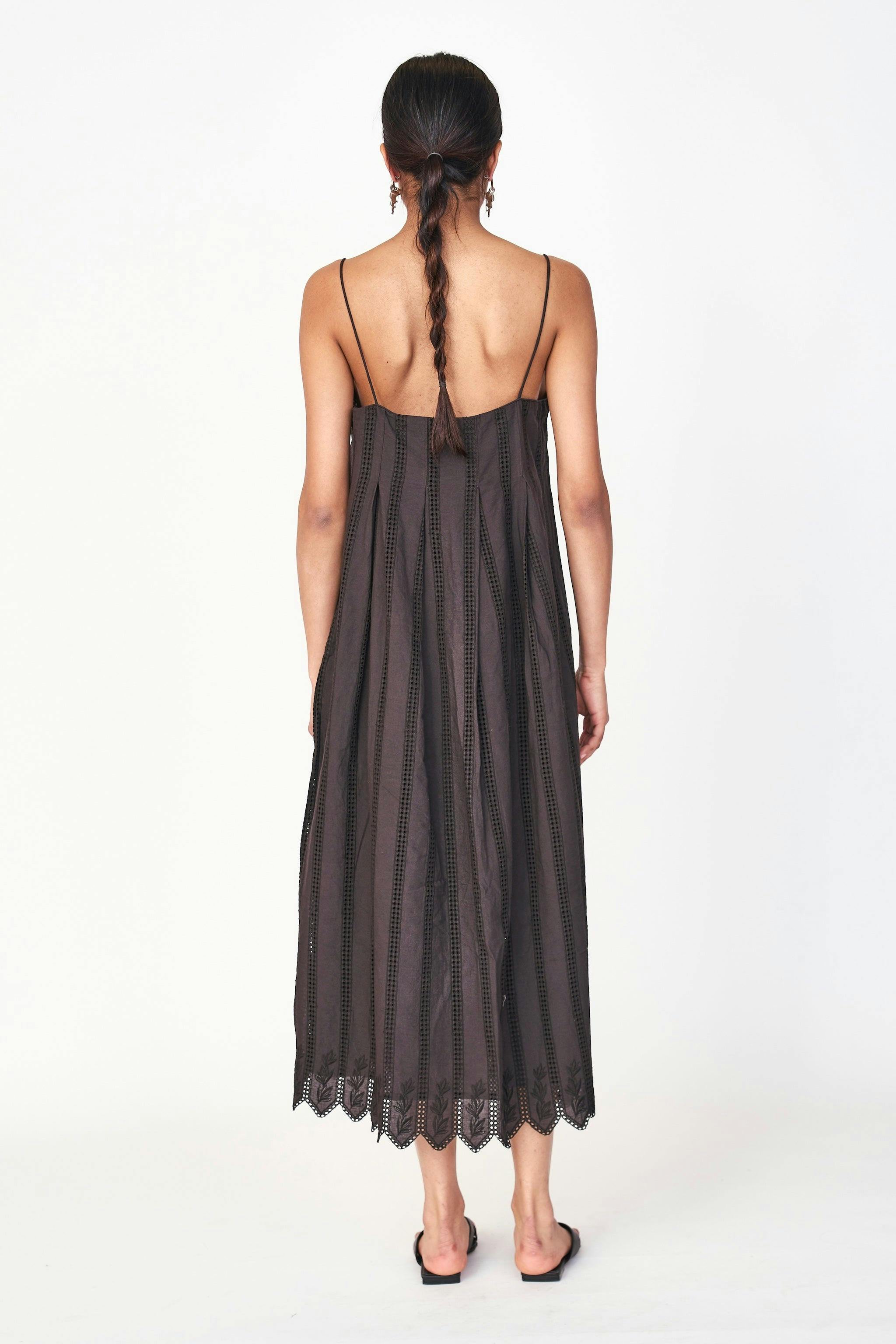 Zuma Dress in Black Vine Eyelet