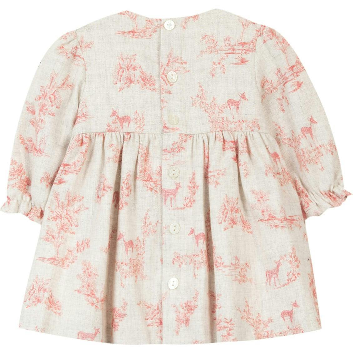 Rosewood Flannel Smocked Dress