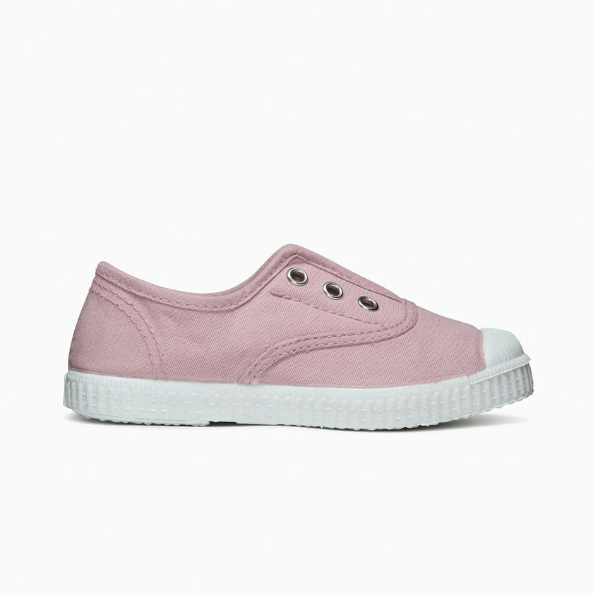 Hampton Canvas Plum Plimsolls in Dusky Rose