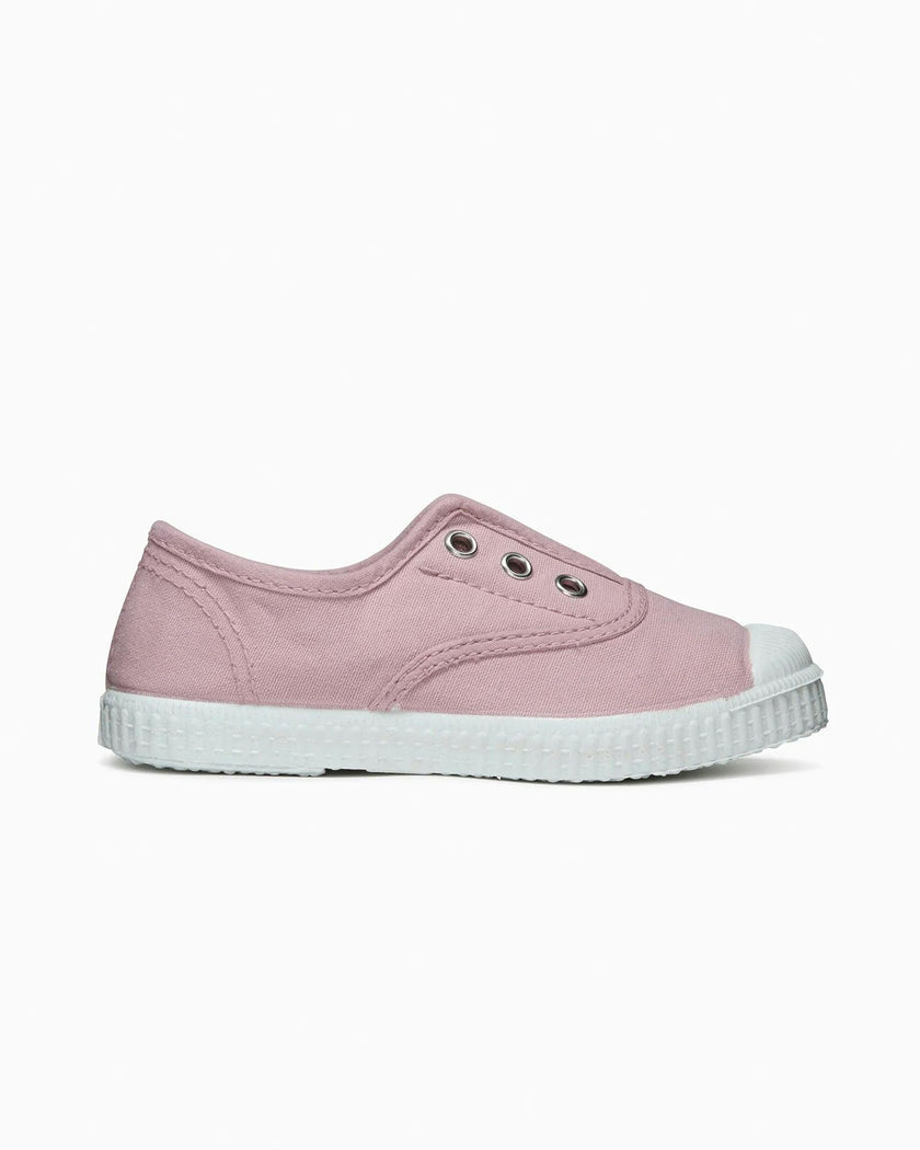 Hampton Canvas Plum Plimsolls in Dusky Rose