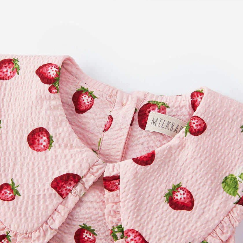 Strawberry Ruffle Collar Dress