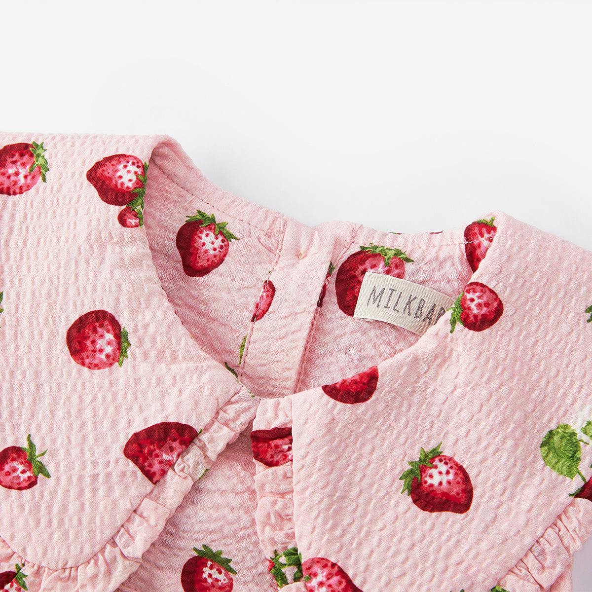 Strawberry Ruffle Collar Dress