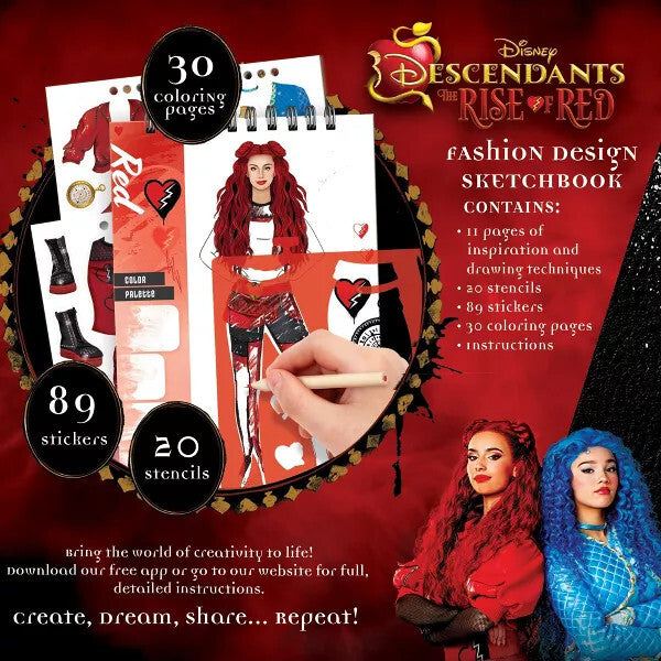 Make It Real: Descendants 4 Rise Of Red Sketching Set