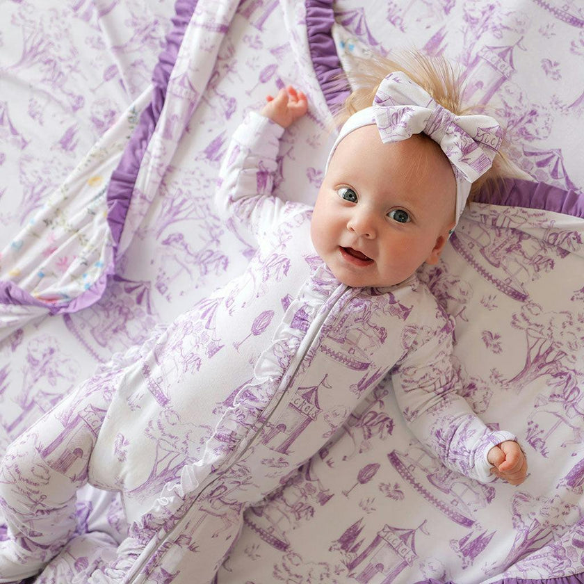 Babette Footie Ruffled Zippered One Piece
