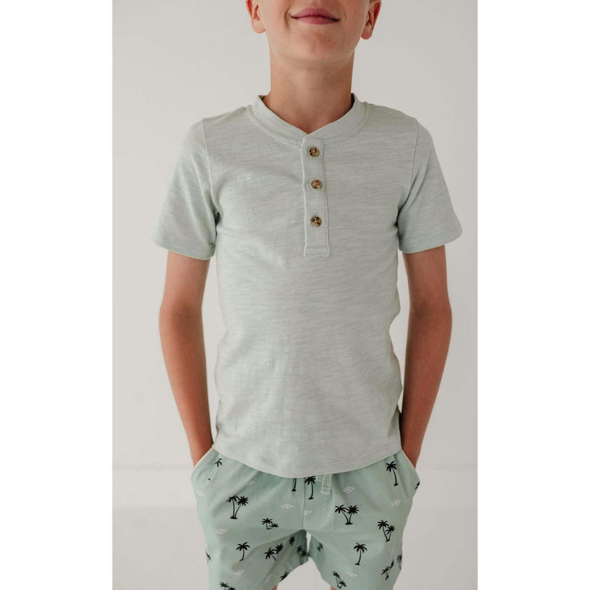 Short Sleeve Henley Shirt