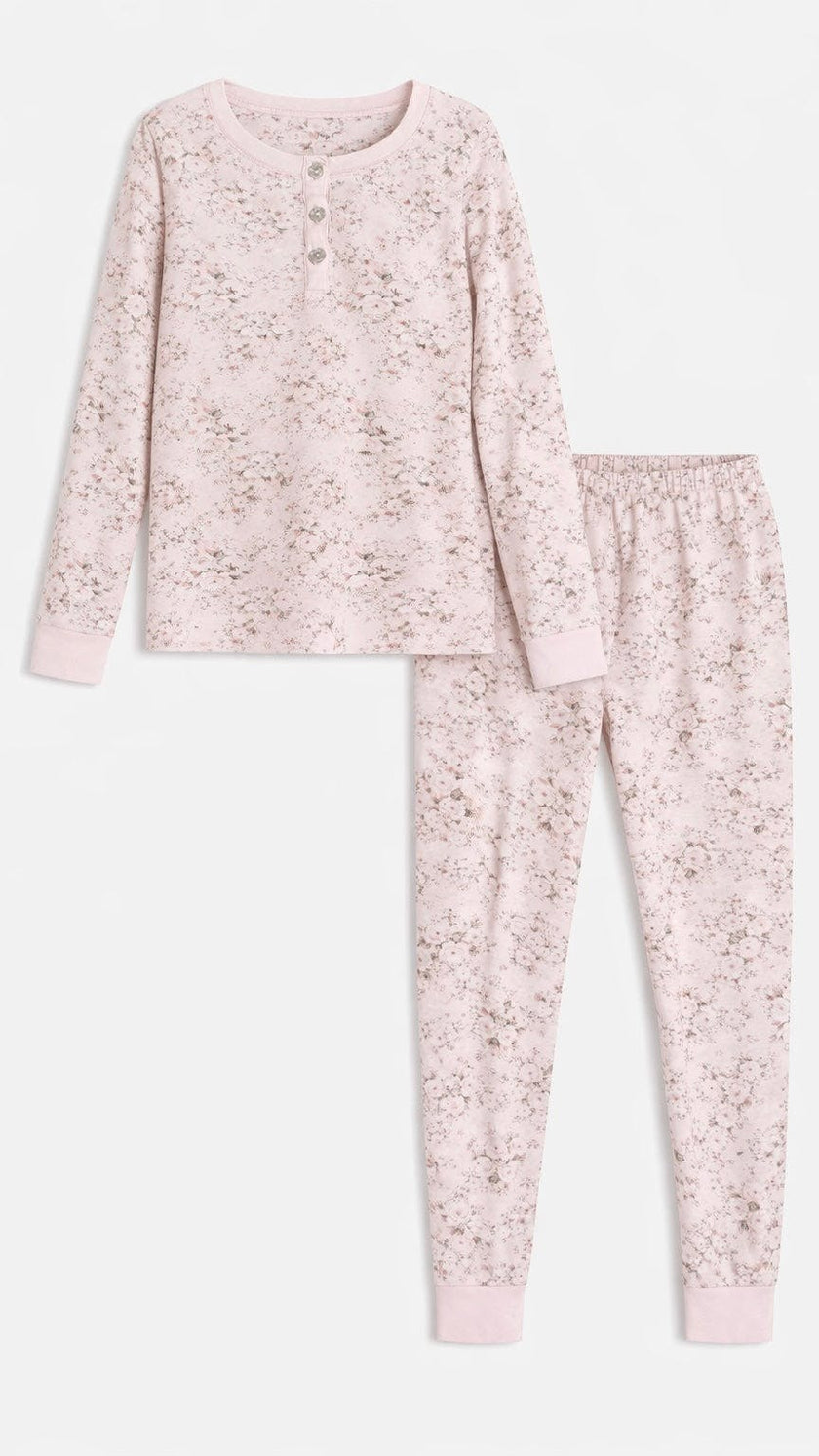 Pajamas - Mini Roses Pink