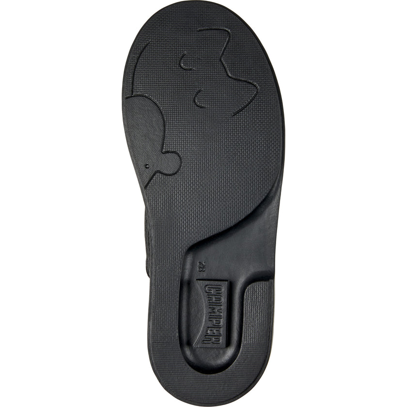 Kids Duet Twins Leather Elastic Strap Mary Jane Shoes, Black