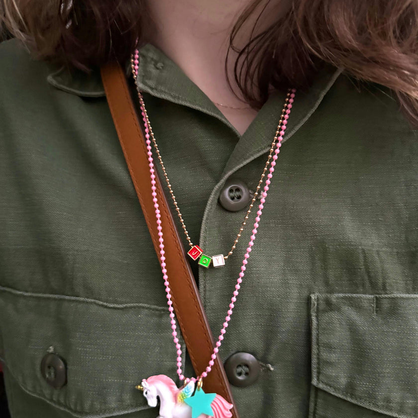 RAINBOW UNICORN CHARM NECKLACE