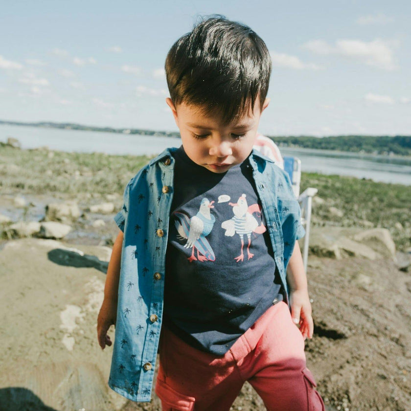 Organic Cotton Short Sleeve T-Shirt Blue