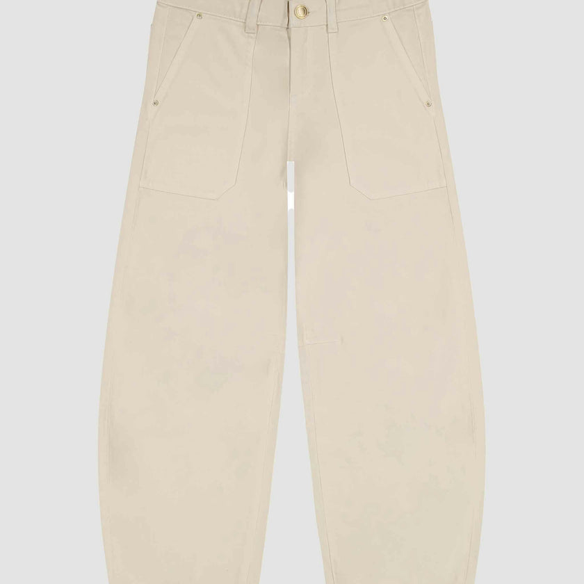 Lilia Barrel Pull-On Jeans |  Flax