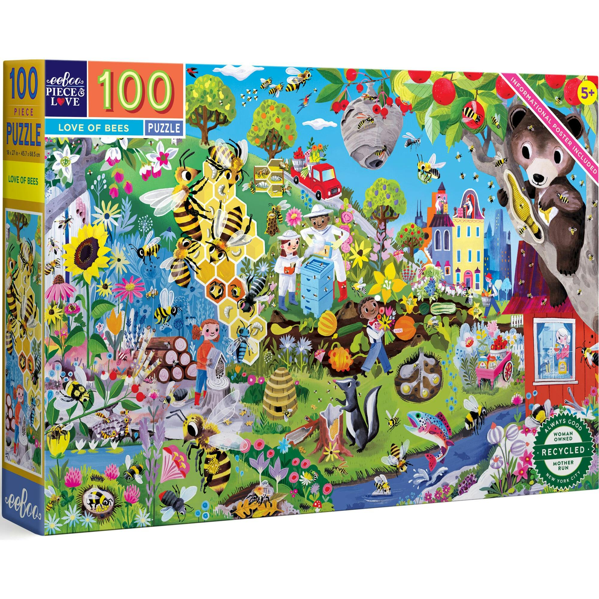 Love of Bees 100 Piece Jigsaw Puzzle