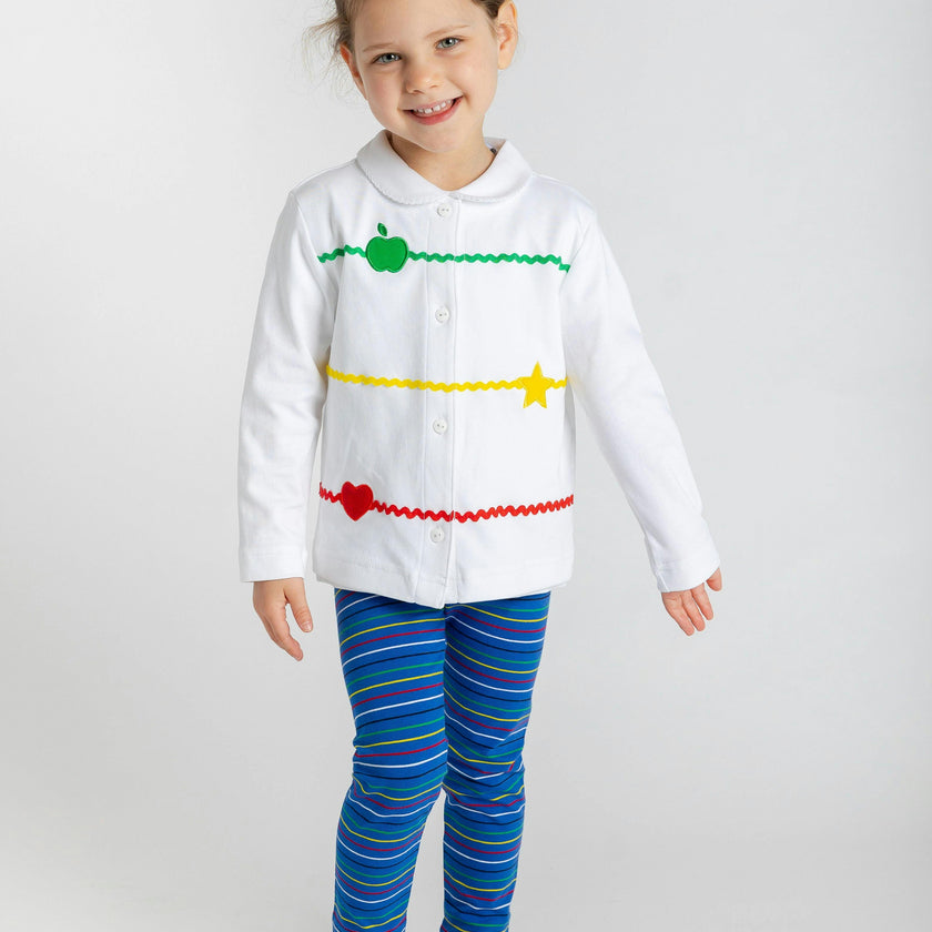 Knit Cardigan With Apple
