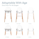 Children of Design 6 in 1 Classic High Chair with Cushion