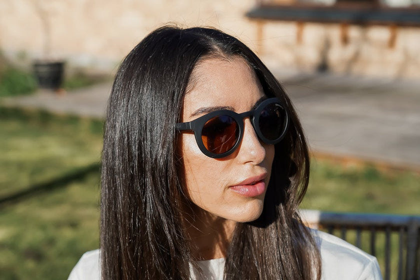 Classic | Sustainable Sunglasses | Plant-Based Bendable Polarized - Adult | 15+ Y | Black