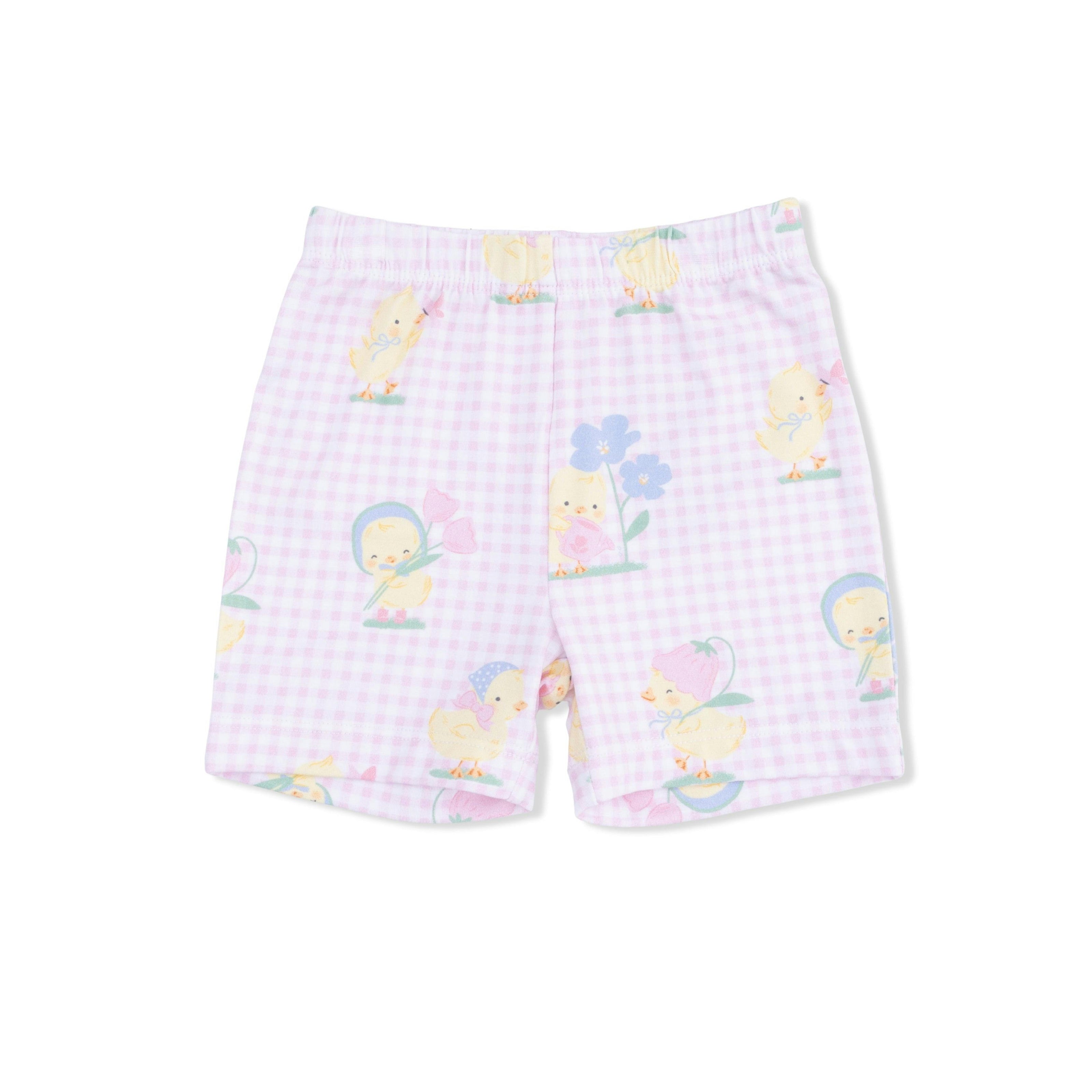 Vintage Spring Ducklings Pink - Loungewear Short Set