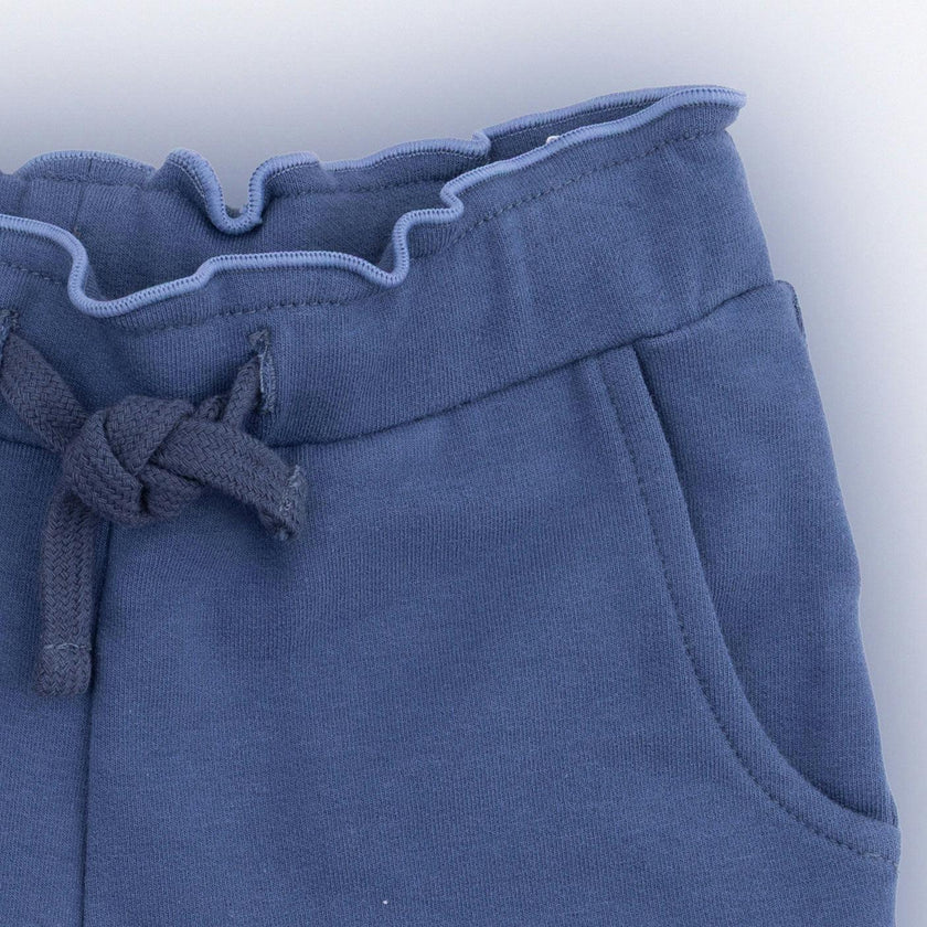 Solid Oceana - Paperbag Shorts