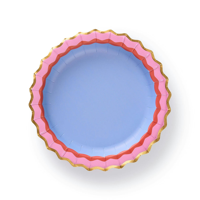 Rainbow Ric Rac Assorted Dessert Plates (10 count)
