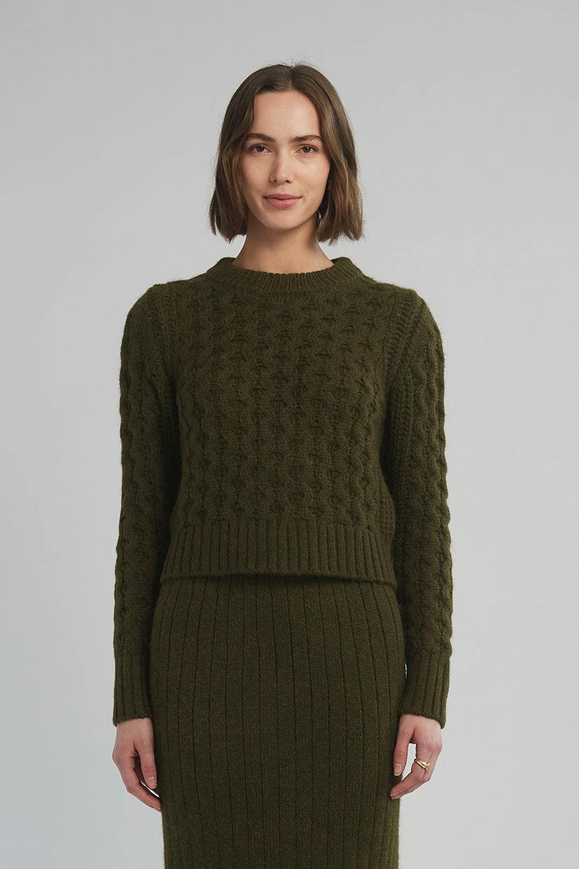 AMARA SWEATER | DARK OLIVE