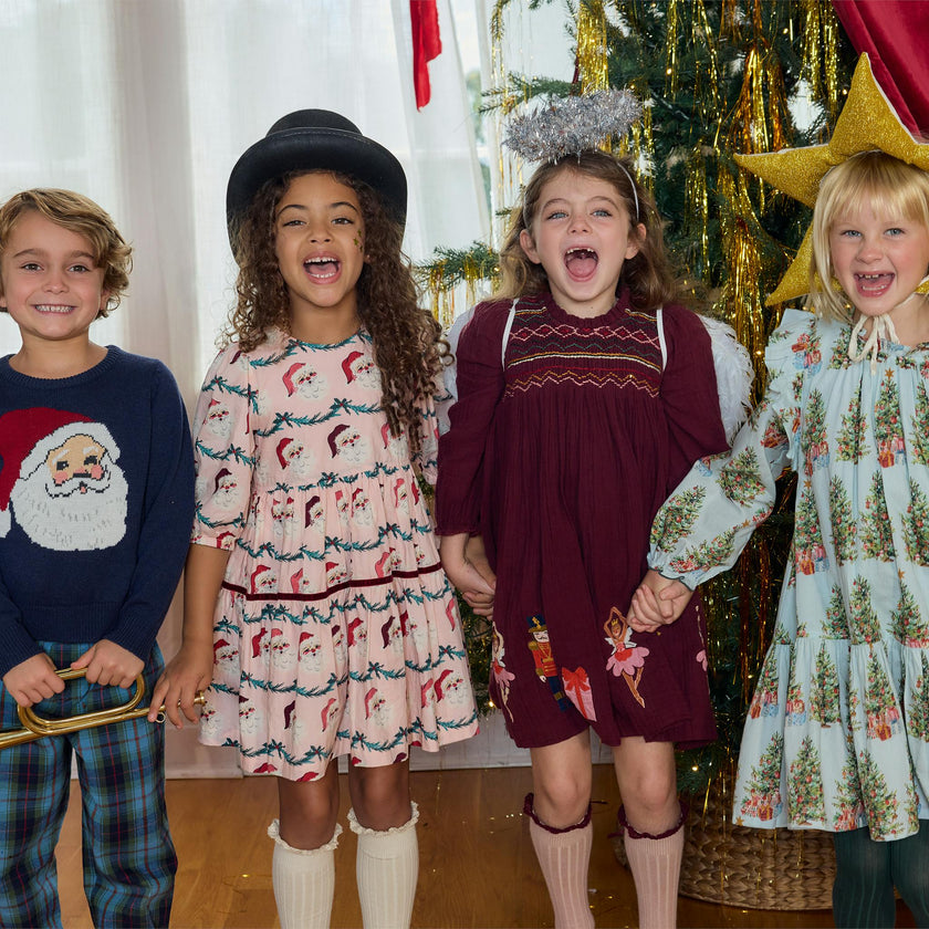 Boys Oliver Sweater - Navy Santa